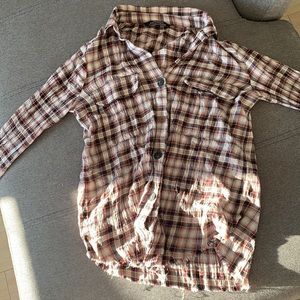Zara plaid button up shirt
